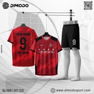 Áo Bóng Đá DIMODO RDM-TK20 Màu Đỏ - Năng Lượng Và Đột Phá