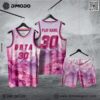Đồng Phục Bóng Rổ Dimodo Màu Hồng Pastel Họa Tiết Fantasy