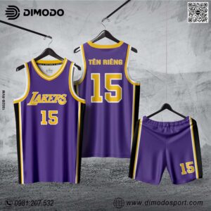 Đồng Phục Bóng Rổ DIMODO Tím Vàng - Cá Tính & Mạnh Mẽ Như Lakers