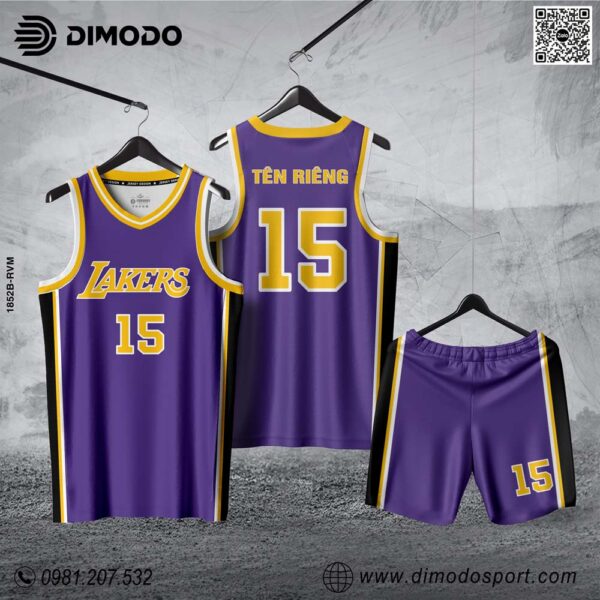 Đồng Phục Bóng Rổ DIMODO Tím Vàng - Cá Tính & Mạnh Mẽ Như Lakers