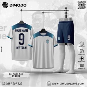 Bộ Quần Áo Đội Tuyển Anh SN 2024 Màu Trắng