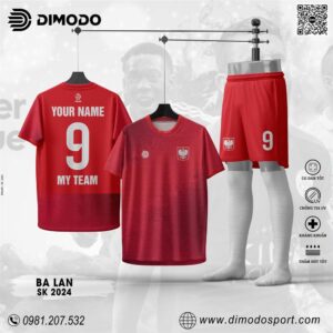 Áo Đấu Ba Lan SK 2024 - Đỏ Sẫm Năng Động
