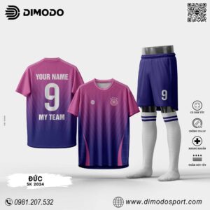 Bộ Quần Áo Bóng Đá Đức SK 2024 - Hồng Tím Gradient Năng Động