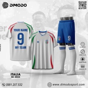 Áo Đấu Bóng Đá ITALIA SK 2024 -  Màu Trắng Ưa Thích