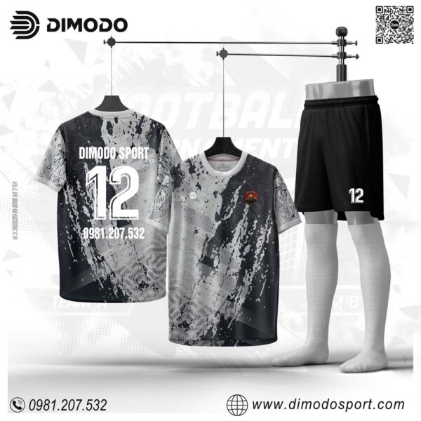 Bộ Quần Áo Thể Thao Thiết Kế Đen Phối Xám – Dimodo Sport