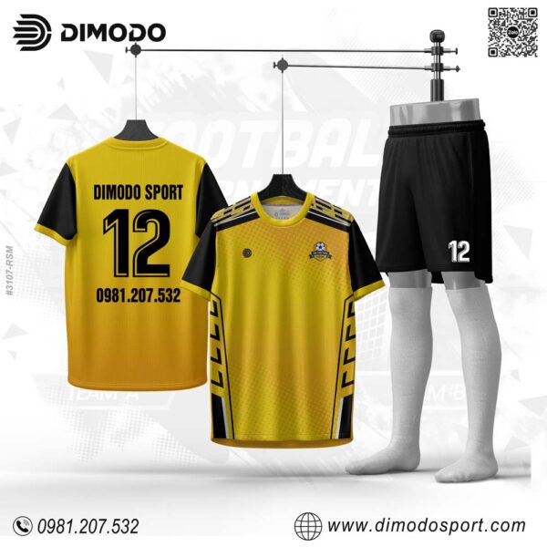 Đồng Phục Bóng Đá DIMODO RDM-TK10 Vàng Đen Năng Động