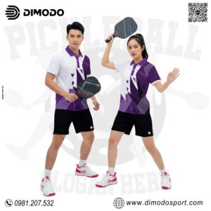Bộ Quần Áo Pickleball  – Tím Trắng Thể Thao Năng Động