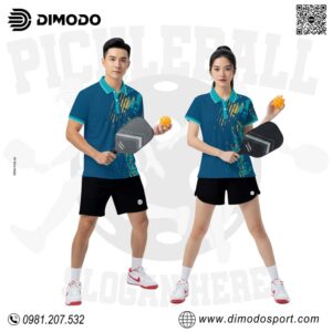 Áo Thể Thao Pickleball Nam Nữ DIMODO Xanh Dương