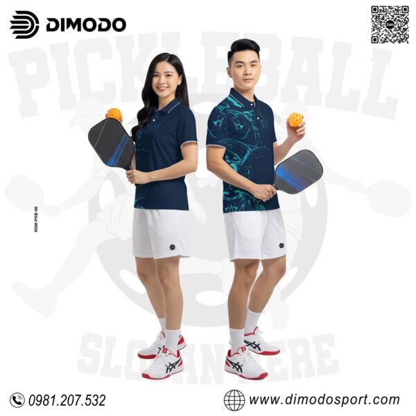 Áo Pickleball Nam Nữ Unisex Xanh Navy Nổi Bật Nhất