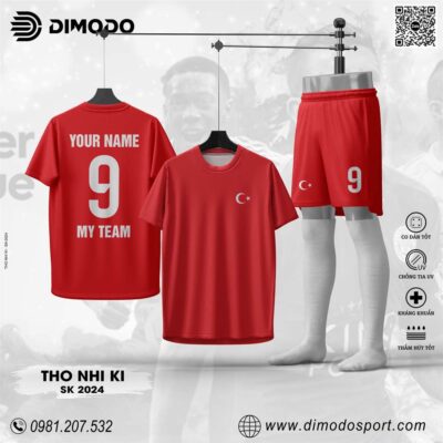 Áo Bóng Đá THỔ NHĨ KỲ – SK 2024 Màu Đỏ Rực Rở