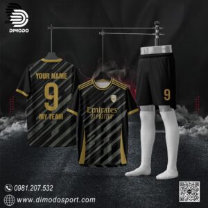 Đồng Phục Thể Thao Arsenal 2025 Màu Đen Vàng Đồng