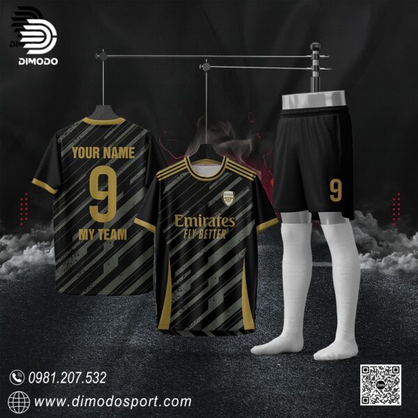 Đồng Phục Thể Thao Arsenal 2025 Màu Đen Vàng Đồng