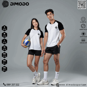 Áo Thể thao Bóng chuyền Màu Đen Phối Trắng – Năng Động Và Phong Cách