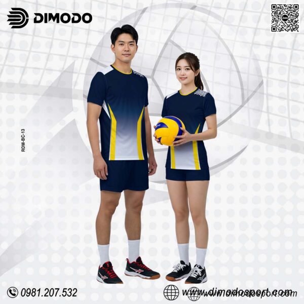 Áo Bóng Chuyền Nam Cao Cấp Xanh Navy – Năng Động Và Nam Tính