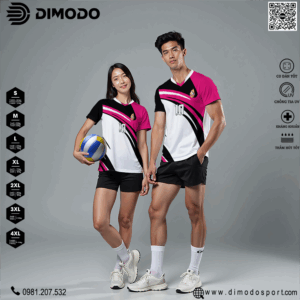 Áo Bóng Chuyền Thiết Kế Hồng Fuchsia Nổi Bật – Năng Động & Thời Trang