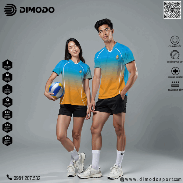 Trang Phục Bóng chuyền Màu Xanh Dương Mới