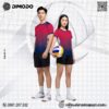 Áo Bóng Chuyền Unisex Đỏ Đô Ombre Xanh Navy - Phong Cách & Thoáng Mát