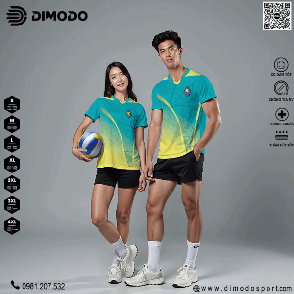 Áo Đấu Bóng Chuyền Màu Xanh Ngọc Hot Nhất