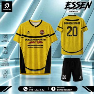 Áo bóng đá thiết kế Vàng Đen ESSEN – DIMODO SPORT