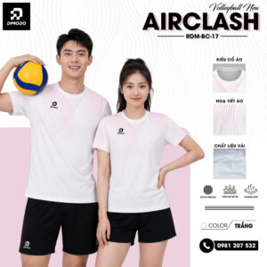 Áo bóng chuyền AIRCLASH trắng – DIMODO SPORT