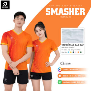 Áo bóng chuyền SMASHER đỏ cam