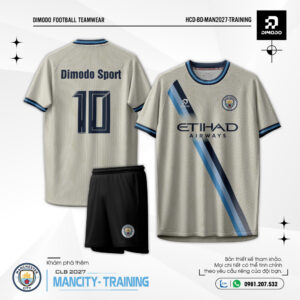 Áo bóng đá CLB Mancity Trắng xanh 2027