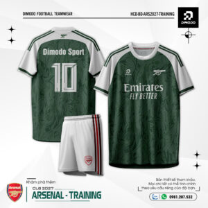 Áo bóng đá CLB Arsenal Xanh rêu 2027