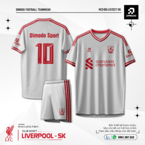 Áo bóng đá CLB Liverpool SK Trắng đỏ 2027