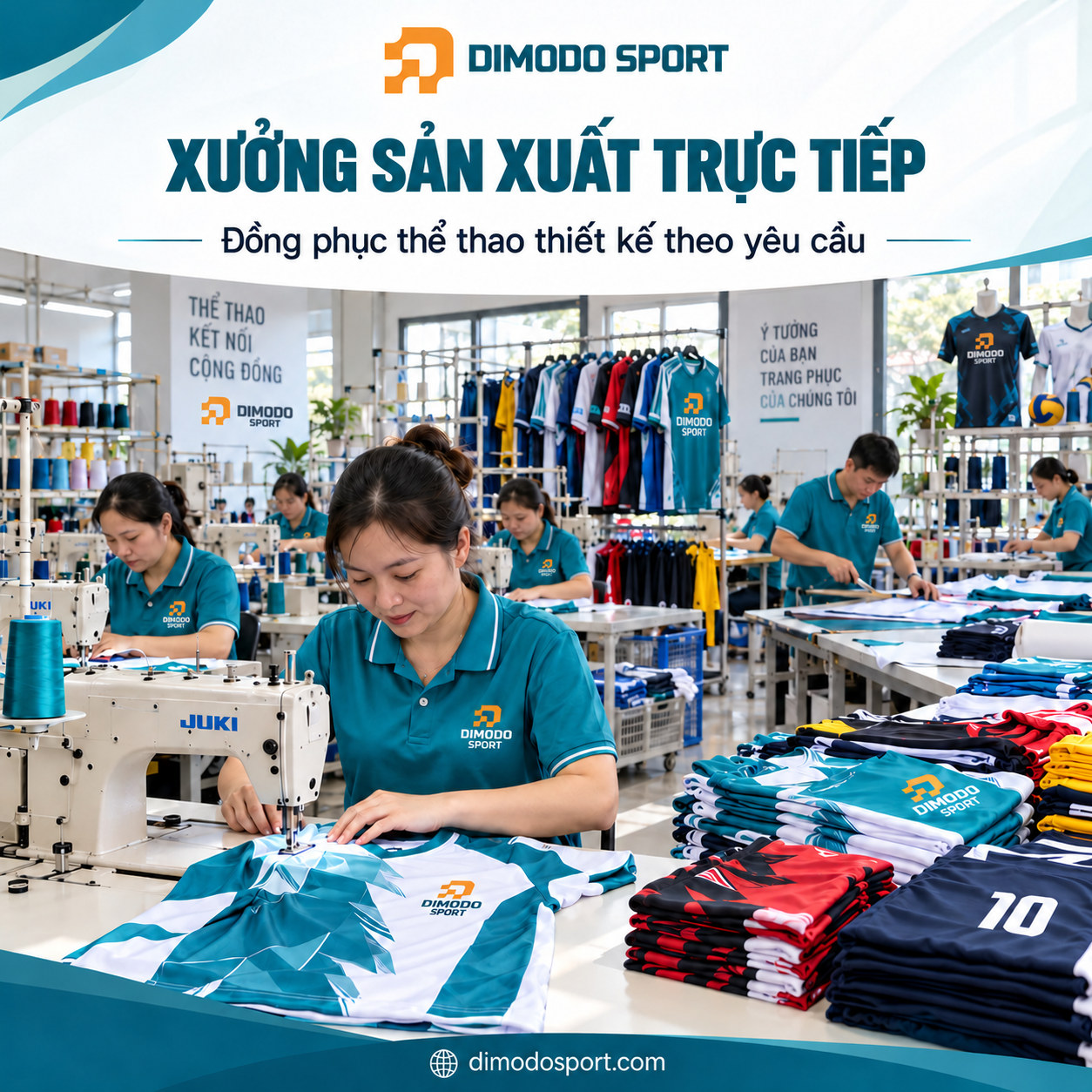 Xưởng thiết kế và sản xuất trang phục thể thao DIMODO SPORTS